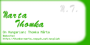 marta thomka business card